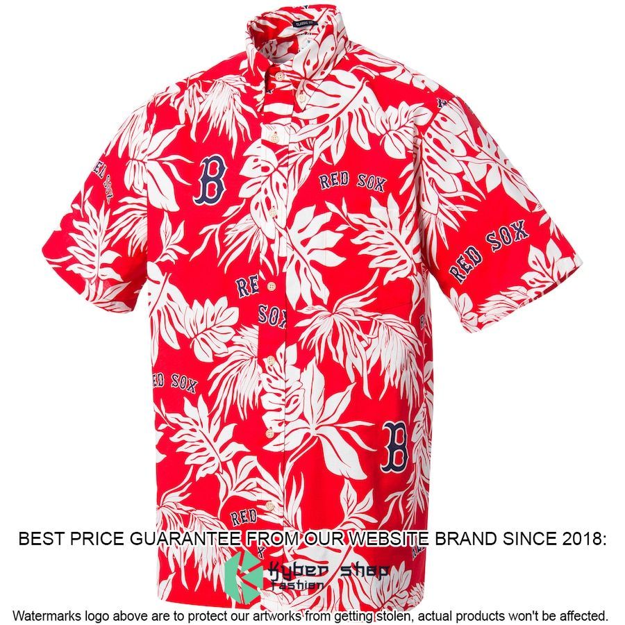 mlb boston red sox reyn spooner aloha red hawaiian shirt 2 834