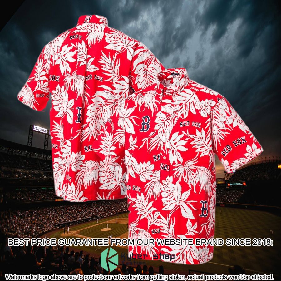 mlb boston red sox reyn spooner aloha red hawaiian shirt 4 797