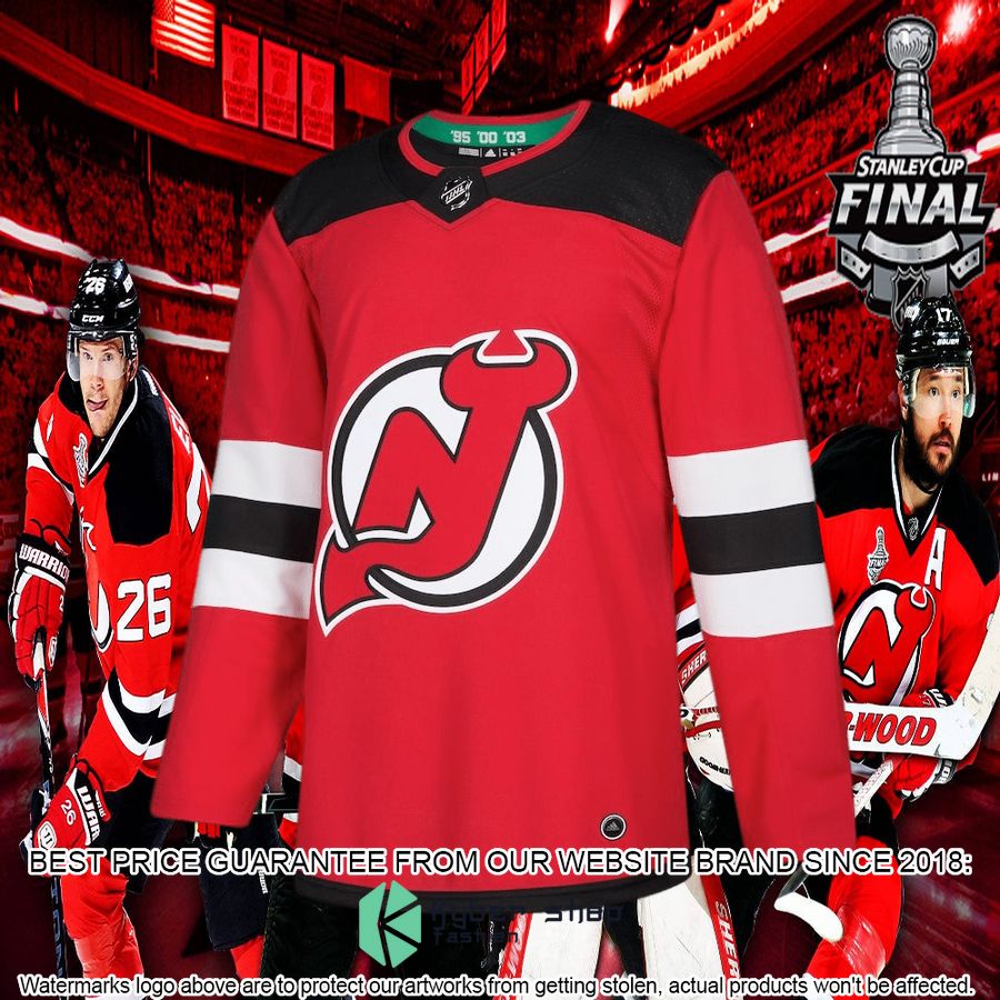 new jersey devils home authentic blank red hockey jersey 5 289