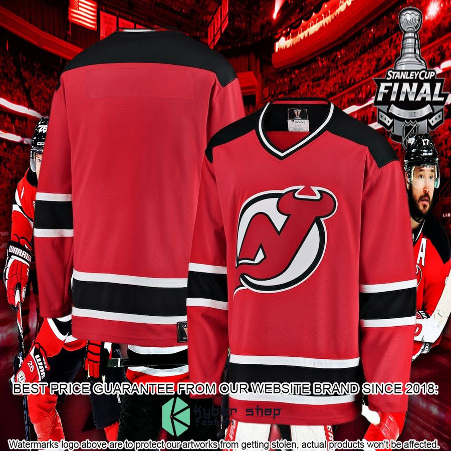 new jersey devils premier breakaway heritage blank red hockey jersey 4 123