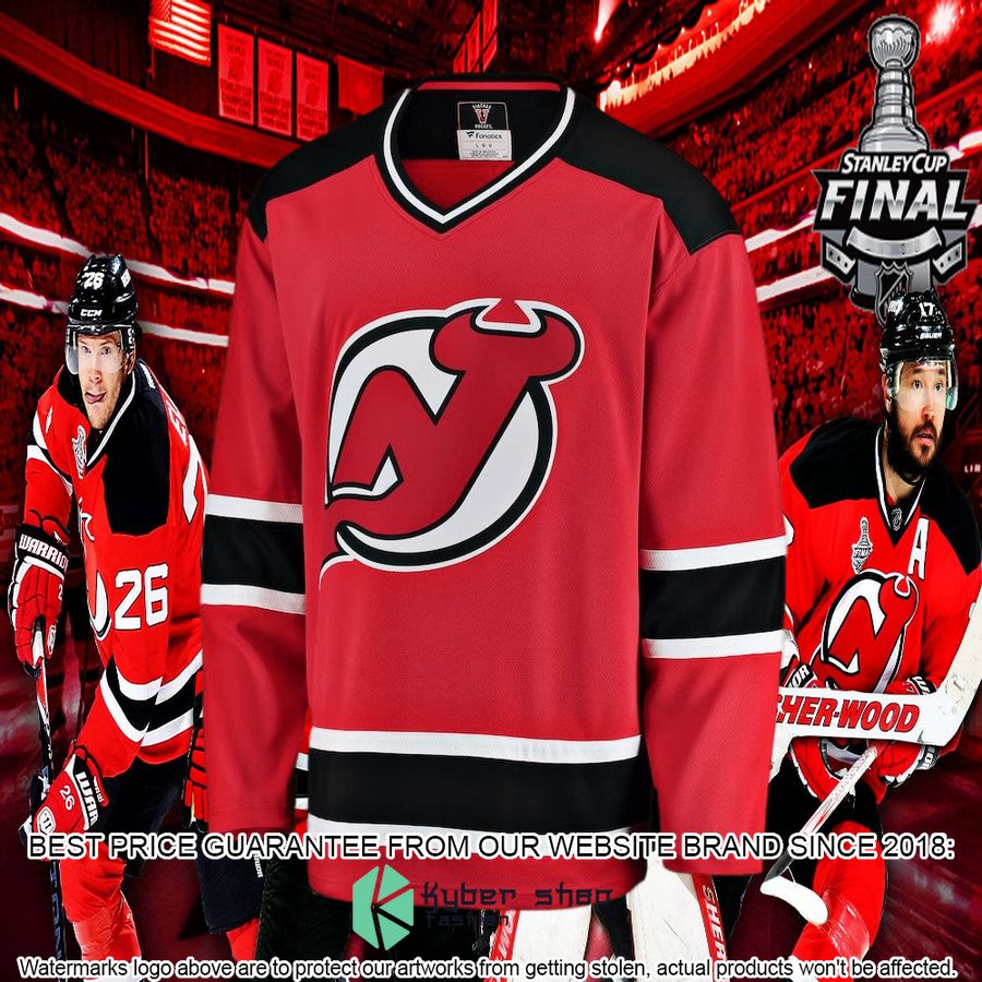 new jersey devils premier breakaway heritage blank red hockey jersey 5 656