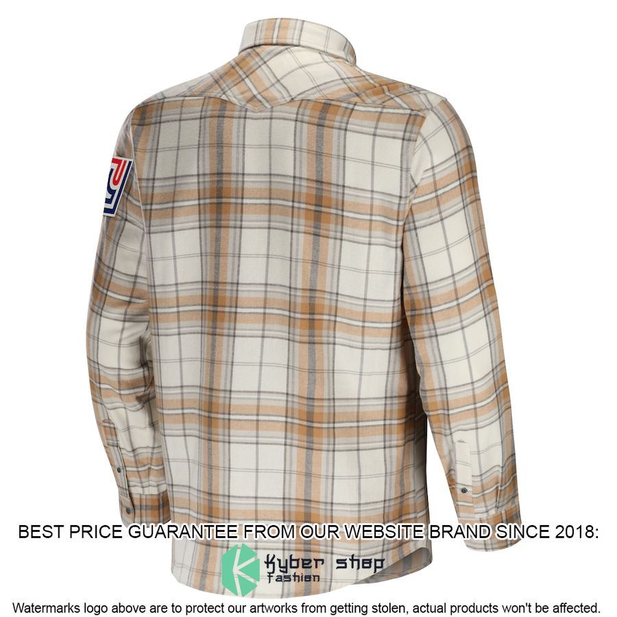 new york giants nfl darius rucker collection tan flannel long sleeve button shirt 3 868