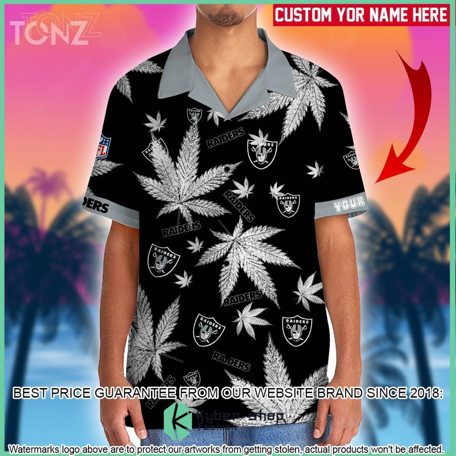 personalized nfl weed cannabis las vegas raiders hawaiian shirt shorts 2 147