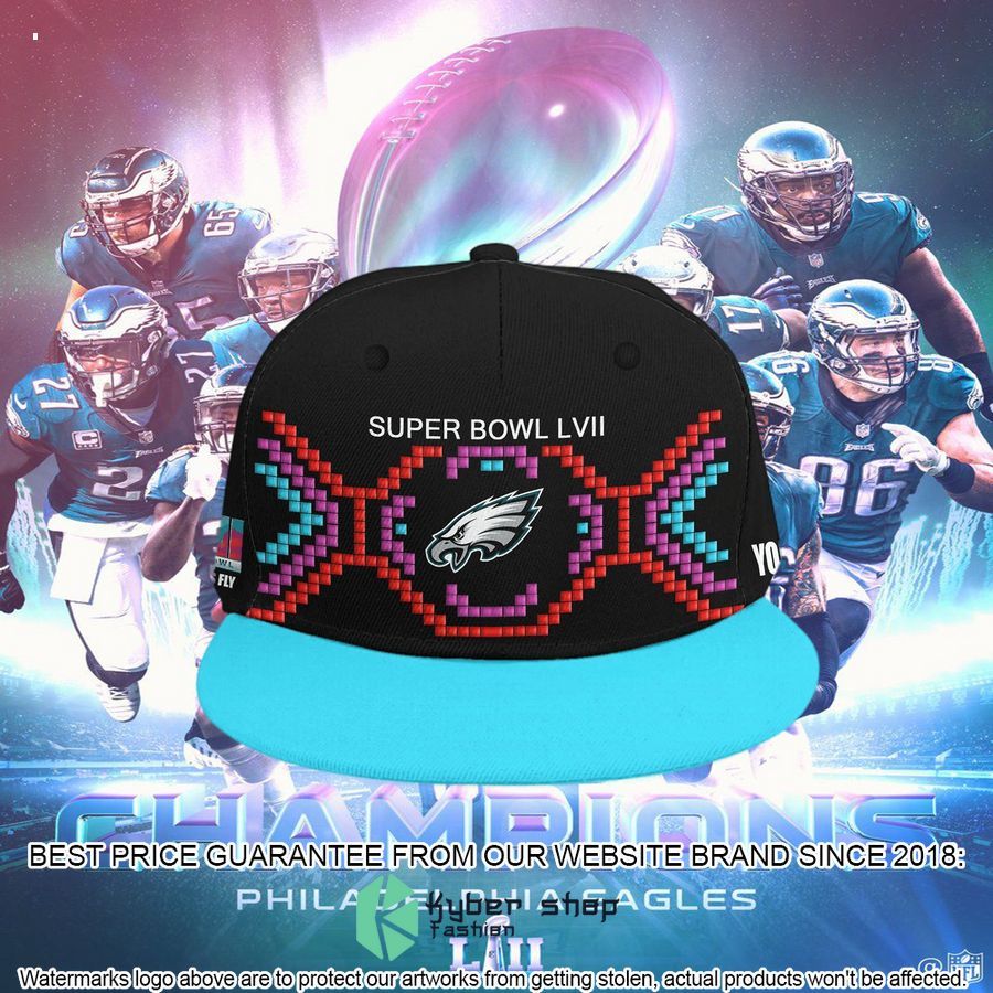 personalized philadelphia eagles super bowl lvii snapback cap 5