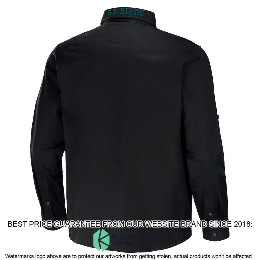 philadelphia eagles nfl darius rucker collection black convertible twill long sleeve button shirt 3 910