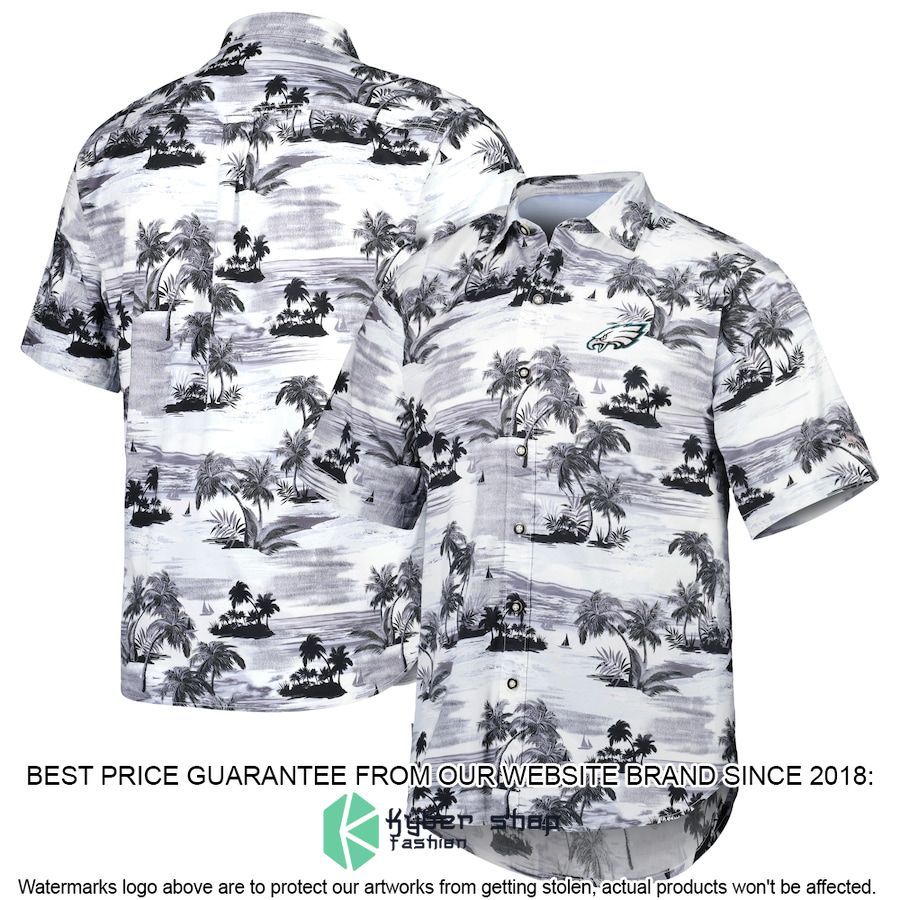 Philadelphia Eagles Tommy Bahama White Sport Tropical Horizons Hawaiian Shirt - LIMITED EDITION