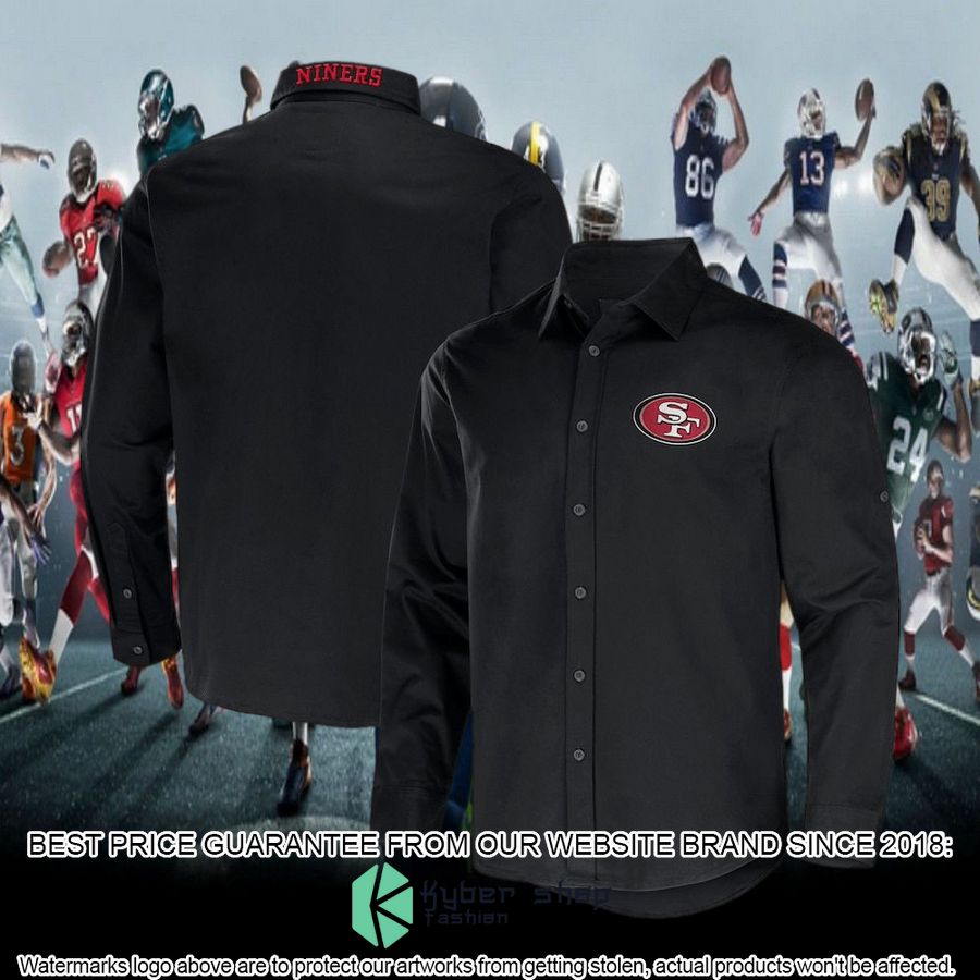 san francisco 49ers nfl darius rucker collection black convertible twill long sleeve button shirt 4 495