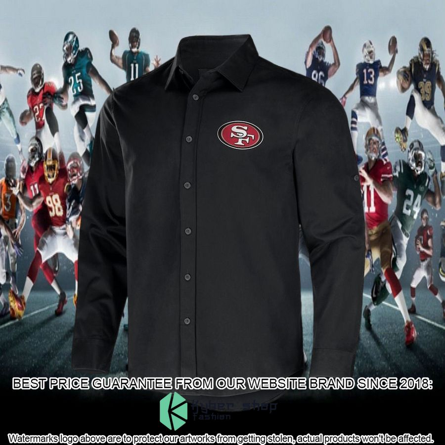 san francisco 49ers nfl darius rucker collection black convertible twill long sleeve button shirt 5 461