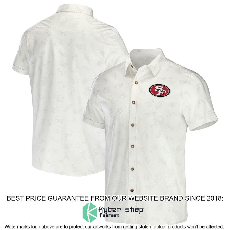 San Francisco 49ers NFL Darius Rucker Collection White Hawaiian Shirt - LIMITED EDITION