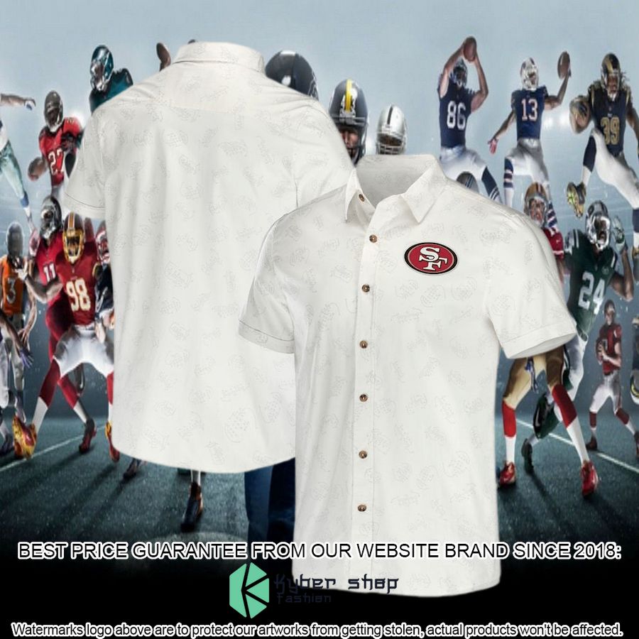 san francisco 49ers nfl darius rucker collection white hawaiian shirt 4 781