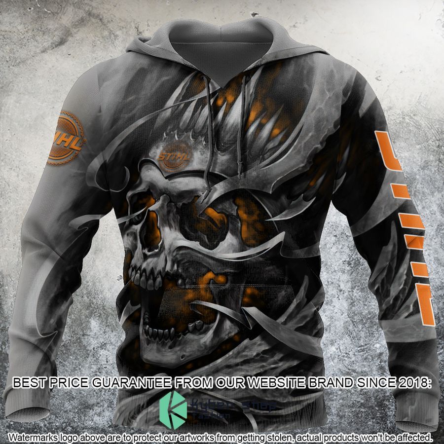 skull chainsaw stihl 3d hoodie 1 824