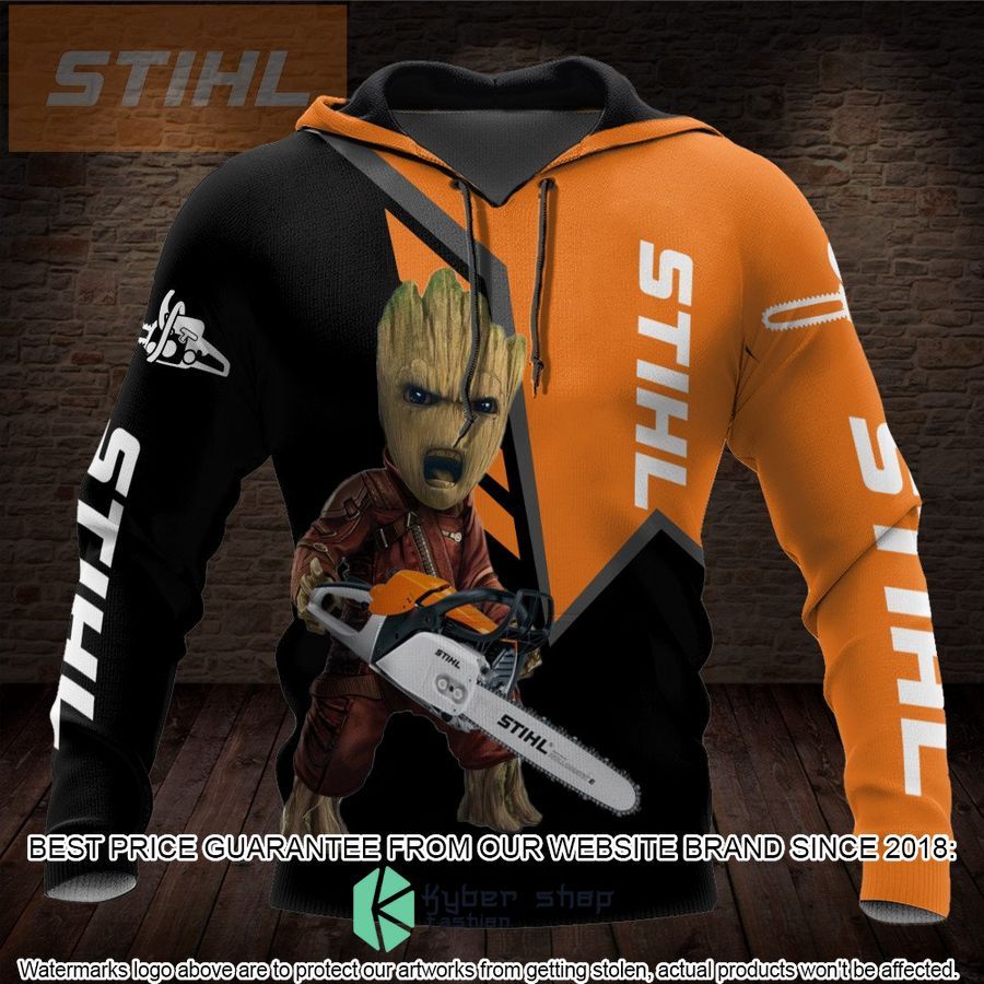 the groot chainsaw stihl 3d shirt hoodie 1 340