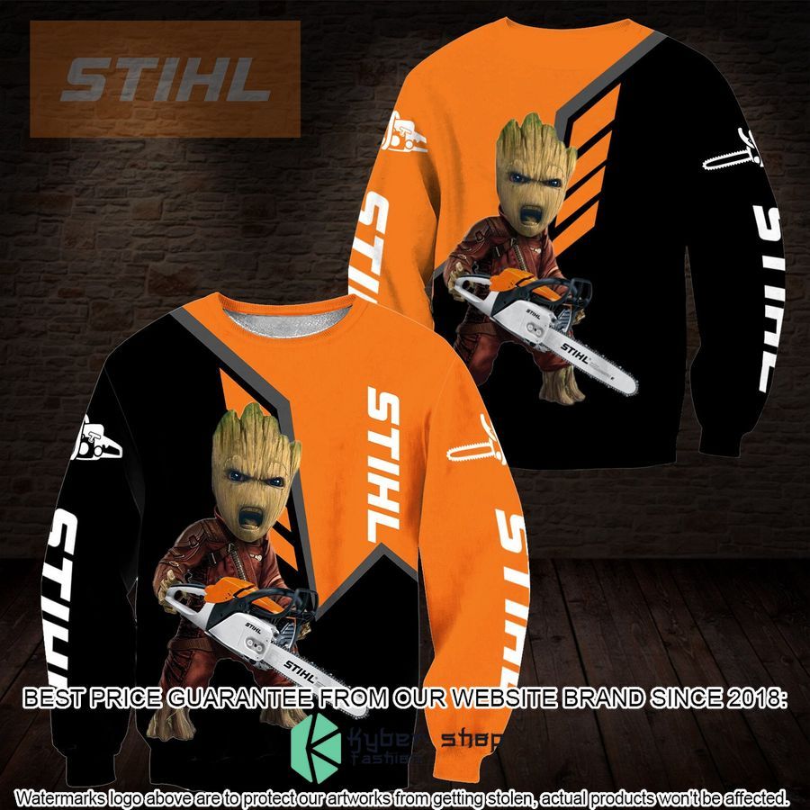 the groot chainsaw stihl 3d shirt hoodie 5 796