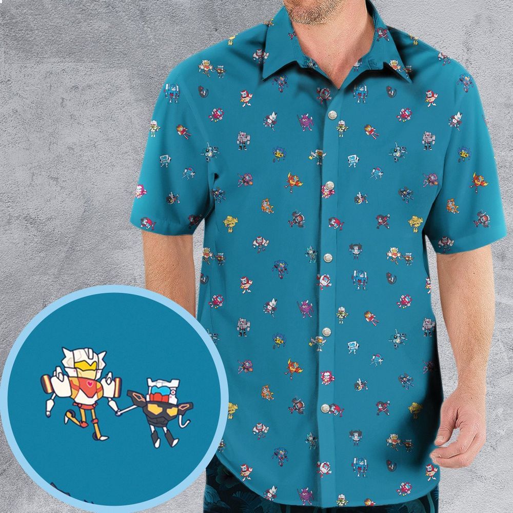 funny transformers characters pattern hawaiian shirt 1 895