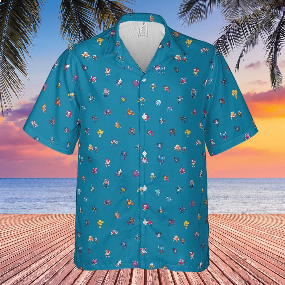 funny transformers characters pattern hawaiian shirt 2 686