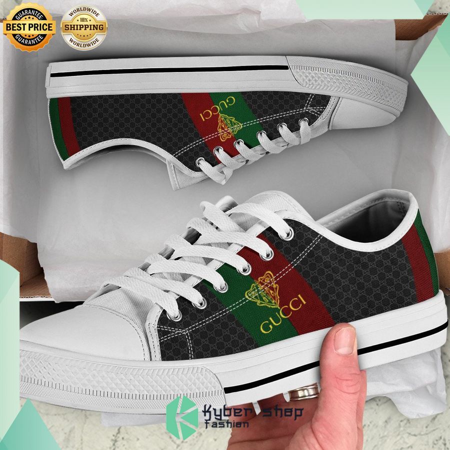 gucci bee brand low top canvas shoes 1 306