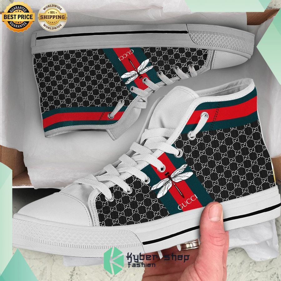 gucci dragonfly high top canvas shoes 1 465