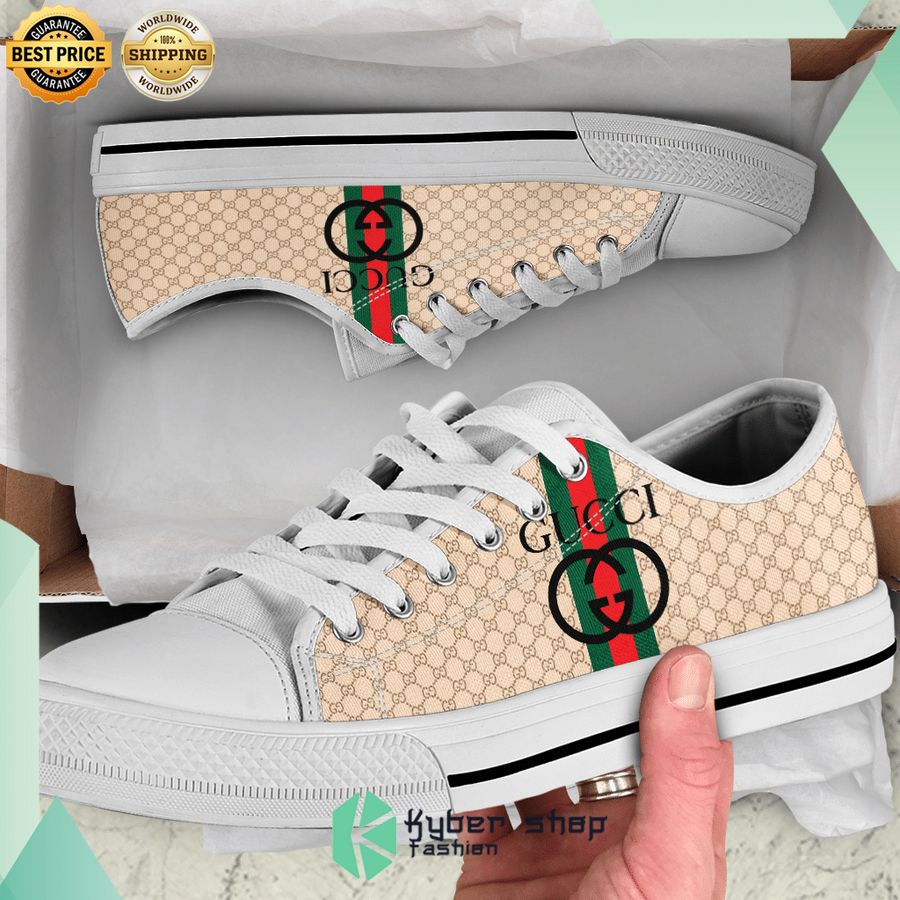 gucci logo low top canvas shoes 1 40