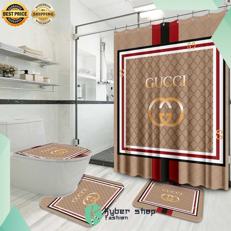 gucci logo shower curtain set 1 318