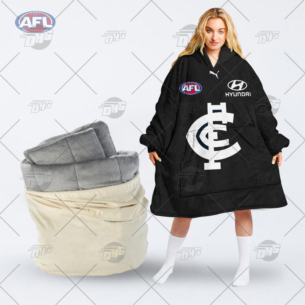 personalised afl carlton football club hoodie blanket 1 545