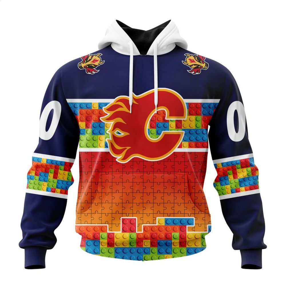 personalized calgary flames autism awareness shirt hoodie 1 555