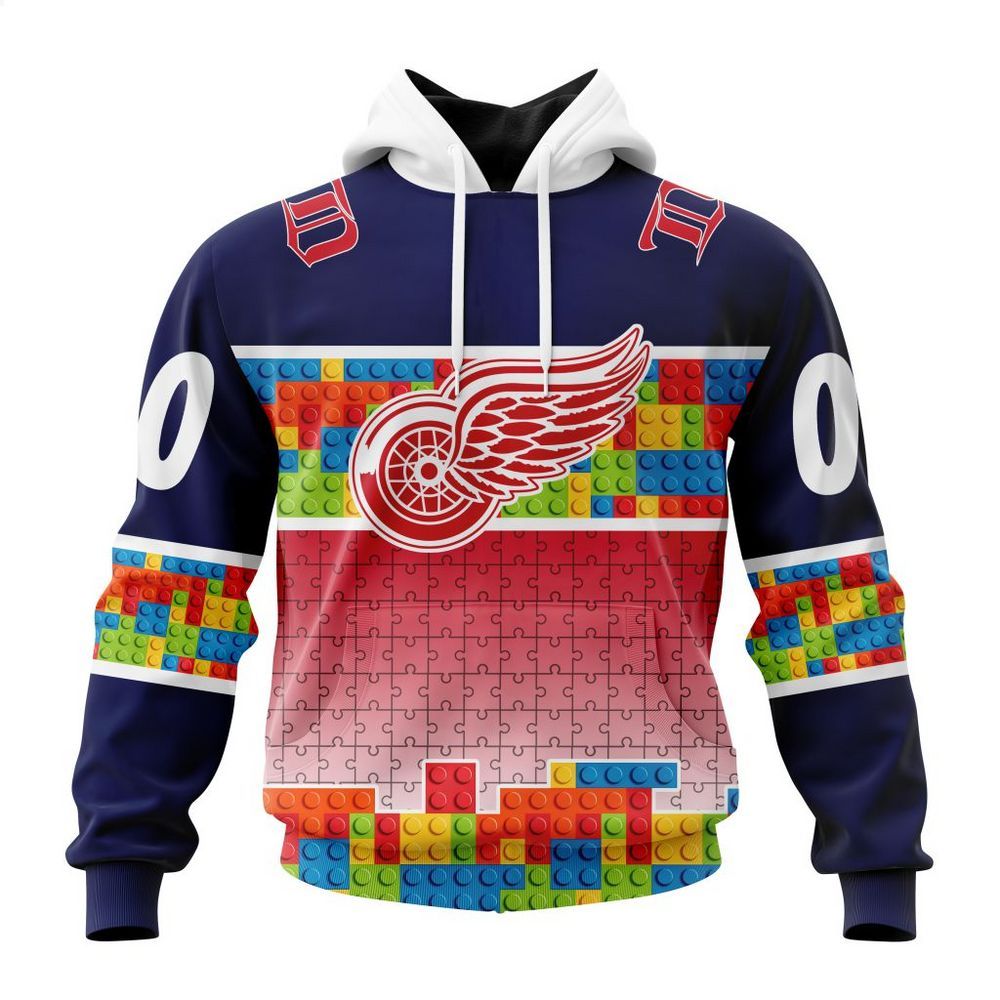 personalized detroit red wings autism awareness shirt hoodie 1 893