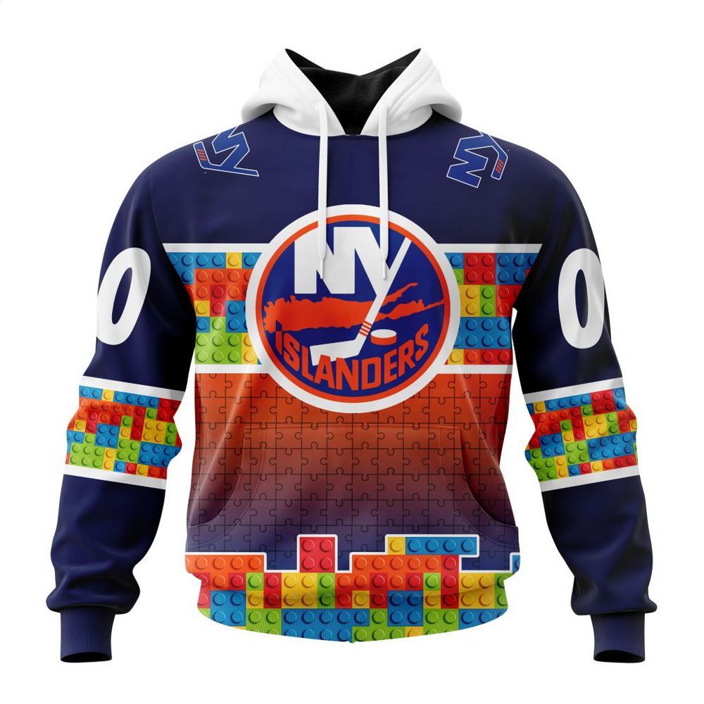 personalized new york islanders autism awareness shirt hoodie 1 841