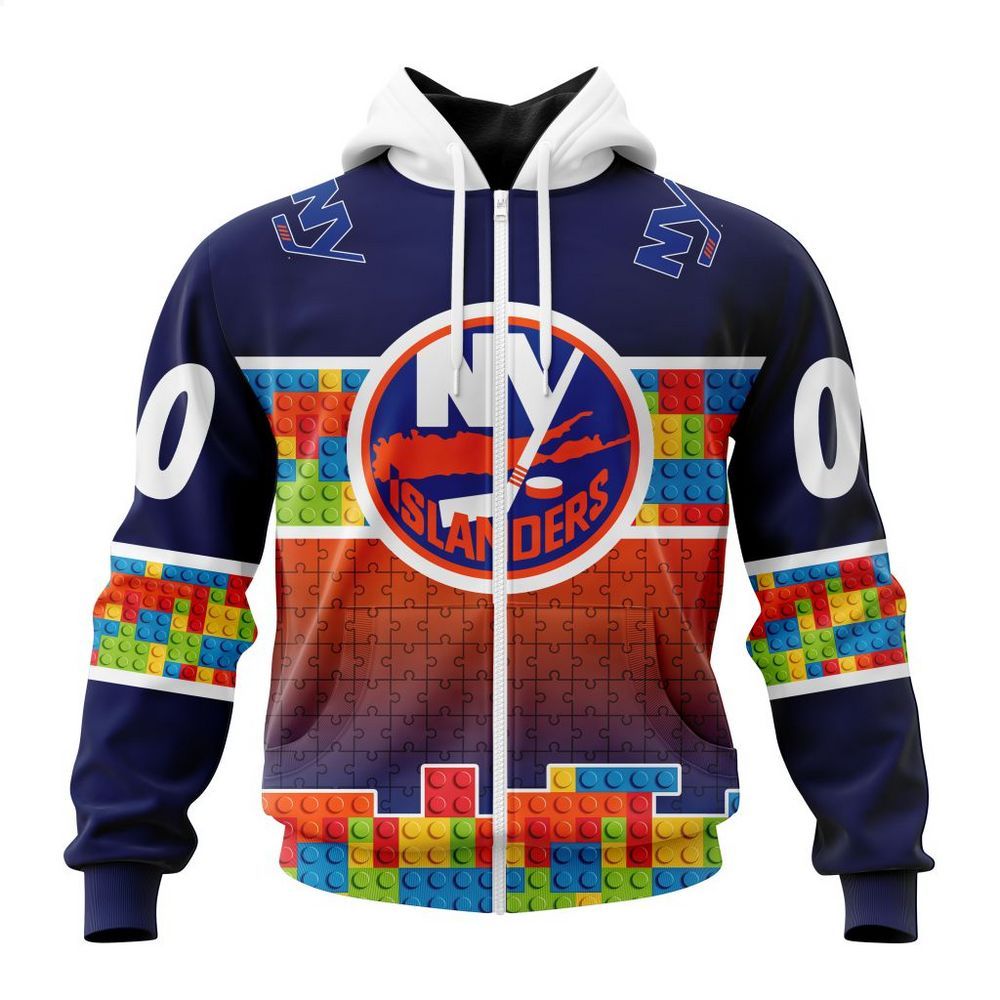 personalized new york islanders autism awareness shirt hoodie 2 193