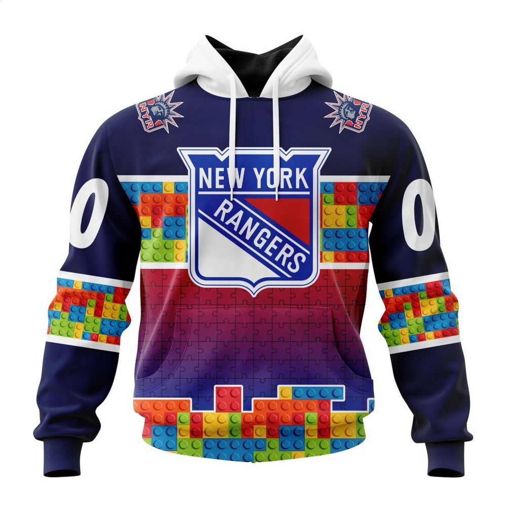 personalized new york rangers autism awareness shirt hoodie 1 248