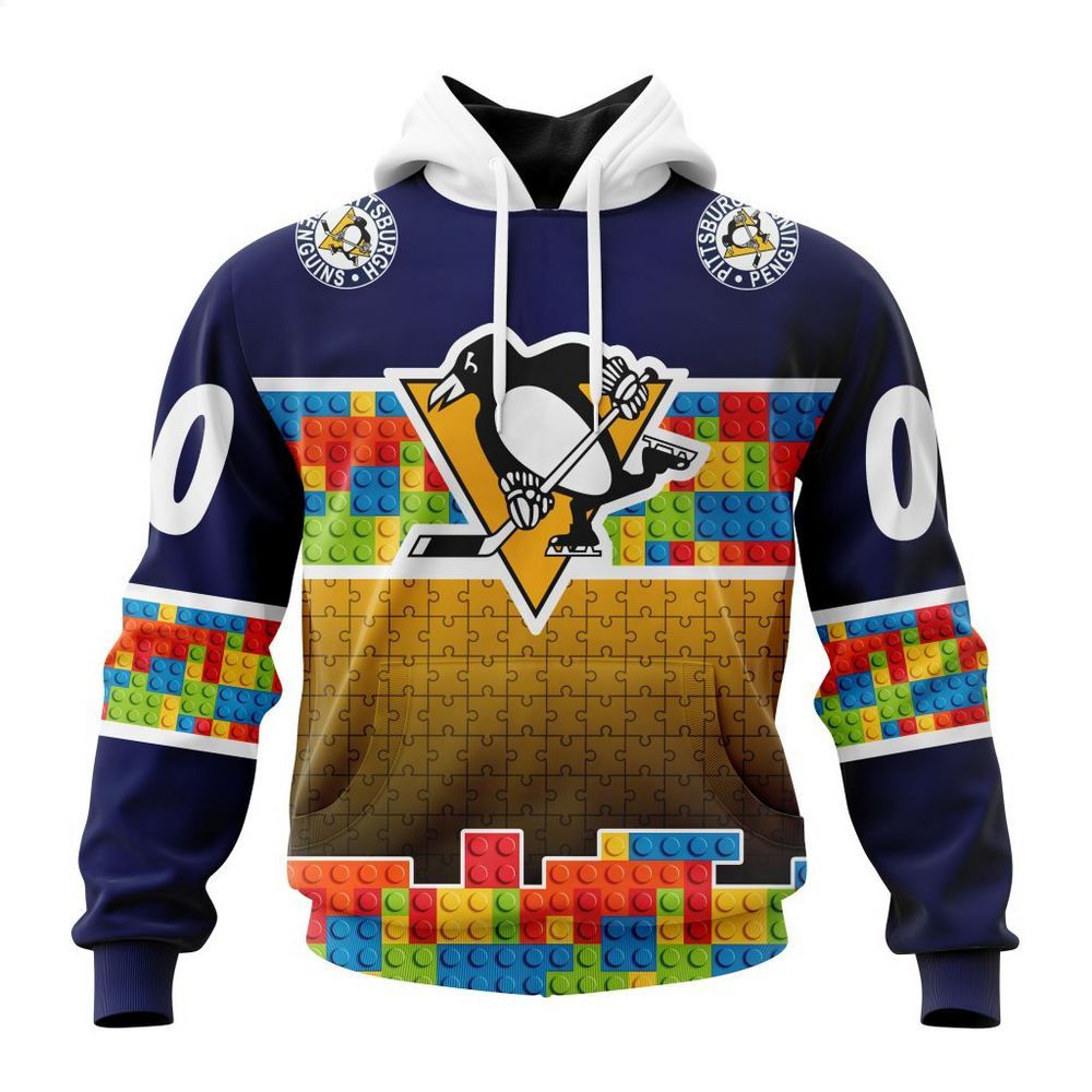 personalized pittsburgh penguins autism awareness shirt hoodie 1 124
