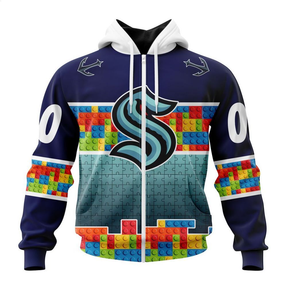 personalized seattle kraken autism awareness shirt hoodie 2 509