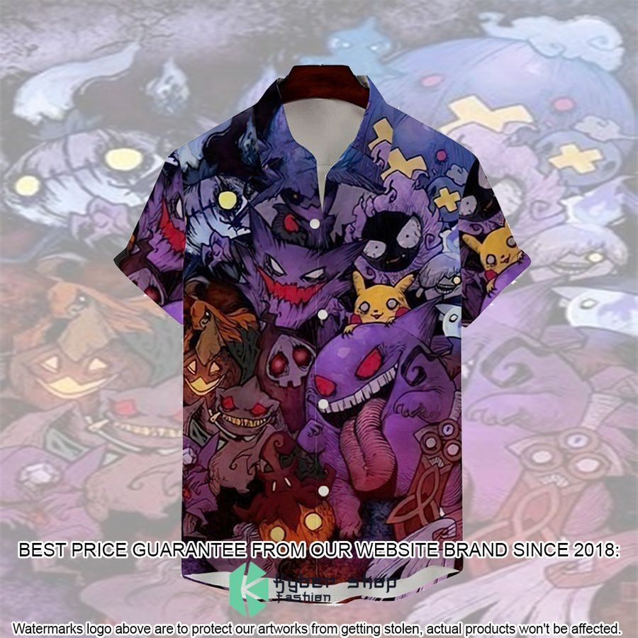 Pokemon Gengar Ghost Hawaiian Shirt - LIMITED EDITION
