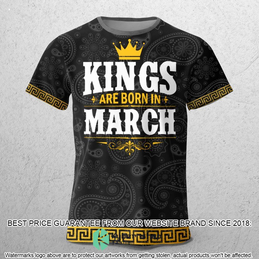 Versace Kings Are Born In March Paisley T-shirt - LIMITED EDITION