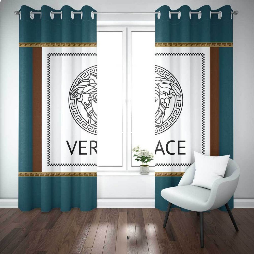 versace logo living room window curtains 1 67