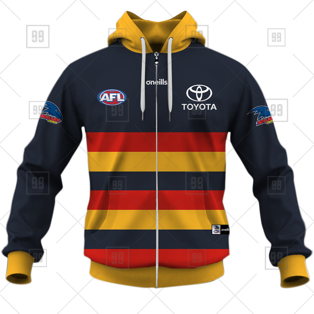 TU YN AFL JERSEY 2023 Adelaide hoodie zip front