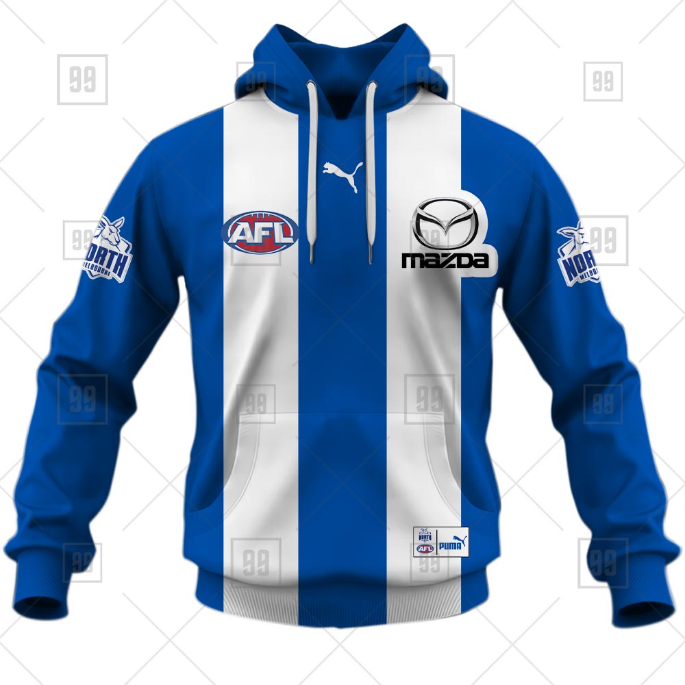 TU YN AFL JERSEY 2023 North Melbourne hoodie front