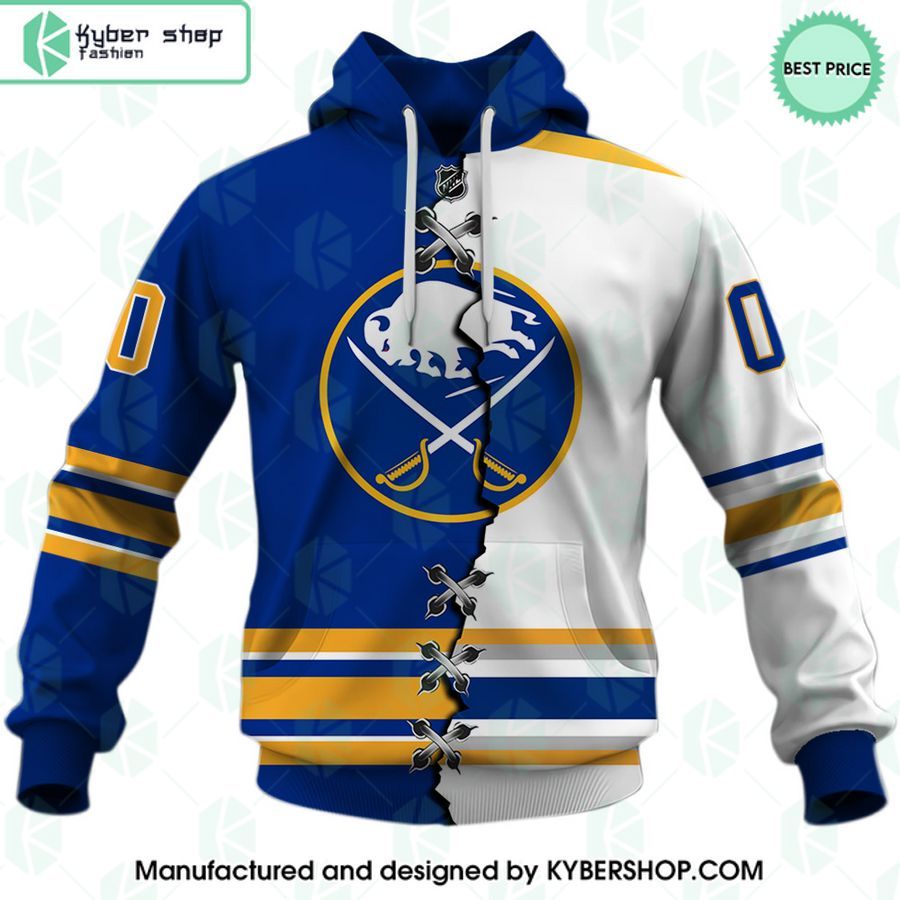buffalo sabres mix home and away jersey custom hoodie 2 486