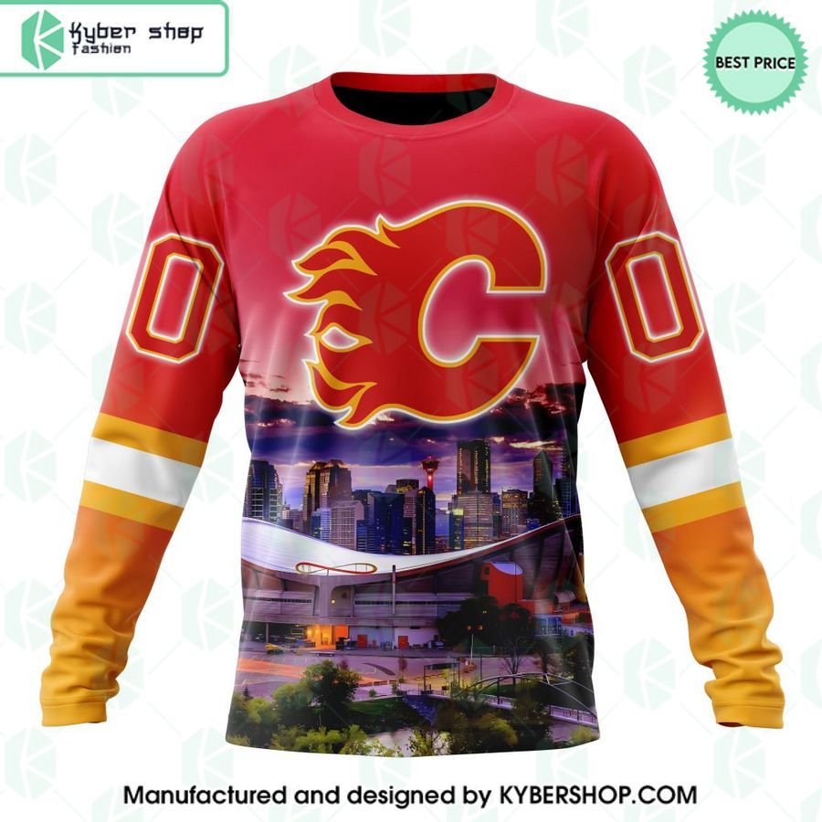 calgary flames city skyline special design custom hoodie 6 237