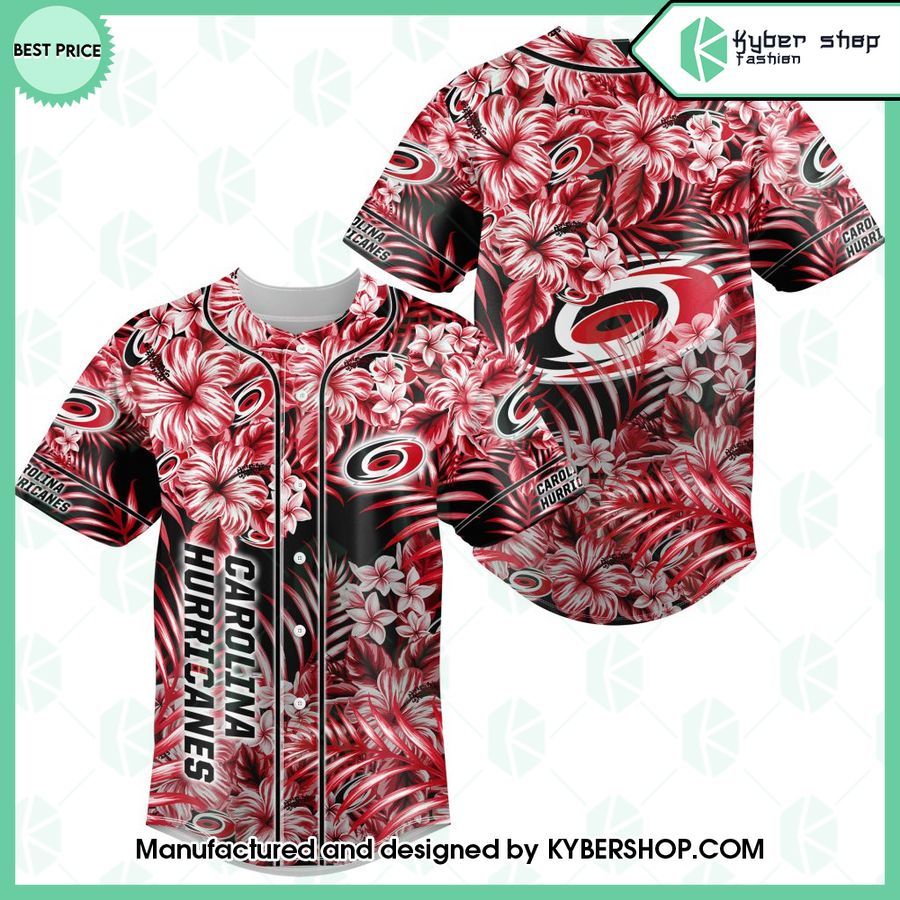 carolina hurricanes hawaiian design baseball jersey 1 295