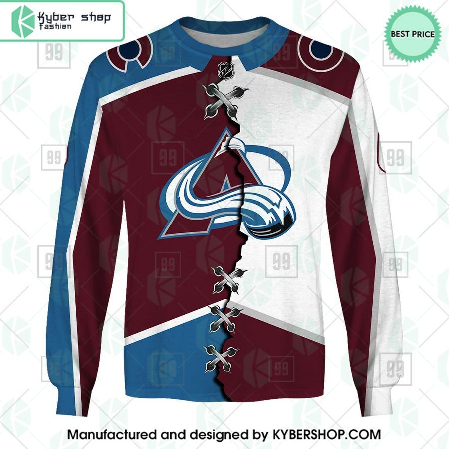 colorado avalanche mix home and away jersey custom hoodie 4 437
