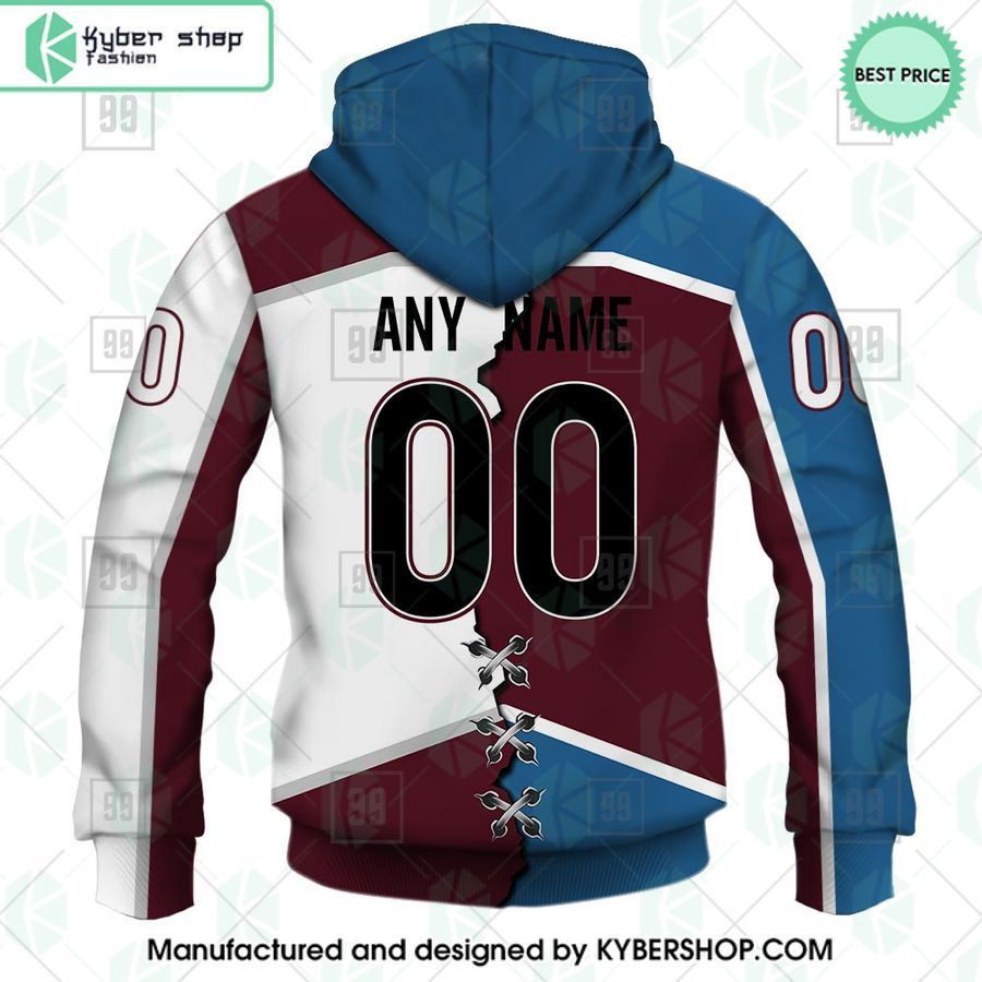 colorado avalanche mix home and away jersey custom hoodie 6 898