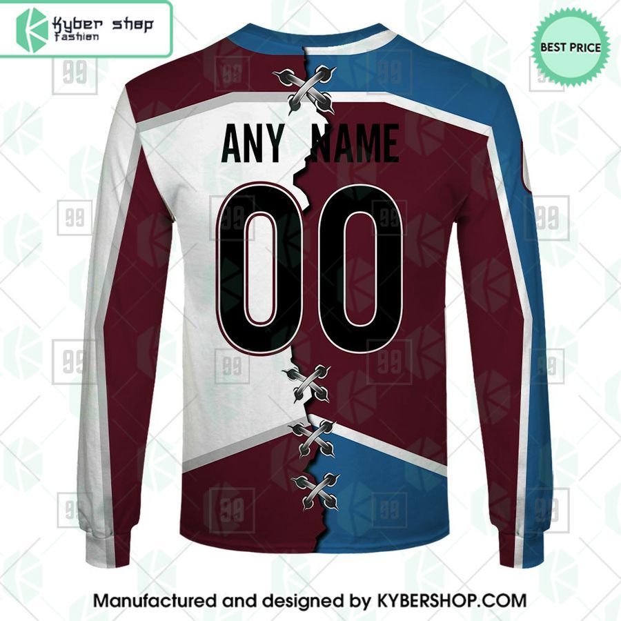 colorado avalanche mix home and away jersey custom hoodie 8 422