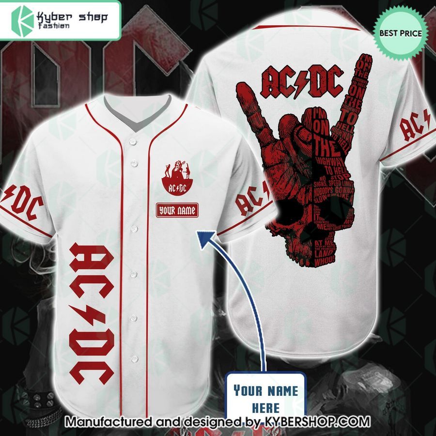 ACDC Band I'm on the Highway to Hell CUSTOM Baseball Jersey