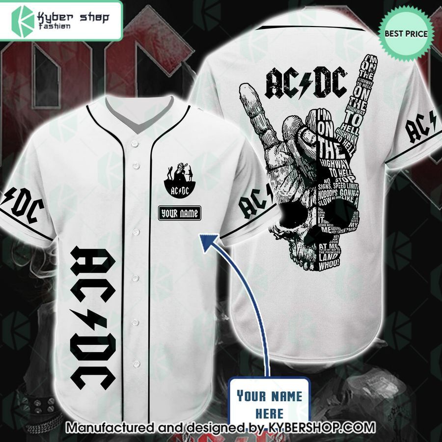 I'm on the Highway to Hell ACDC Band CUSTOM Baseball Jersey