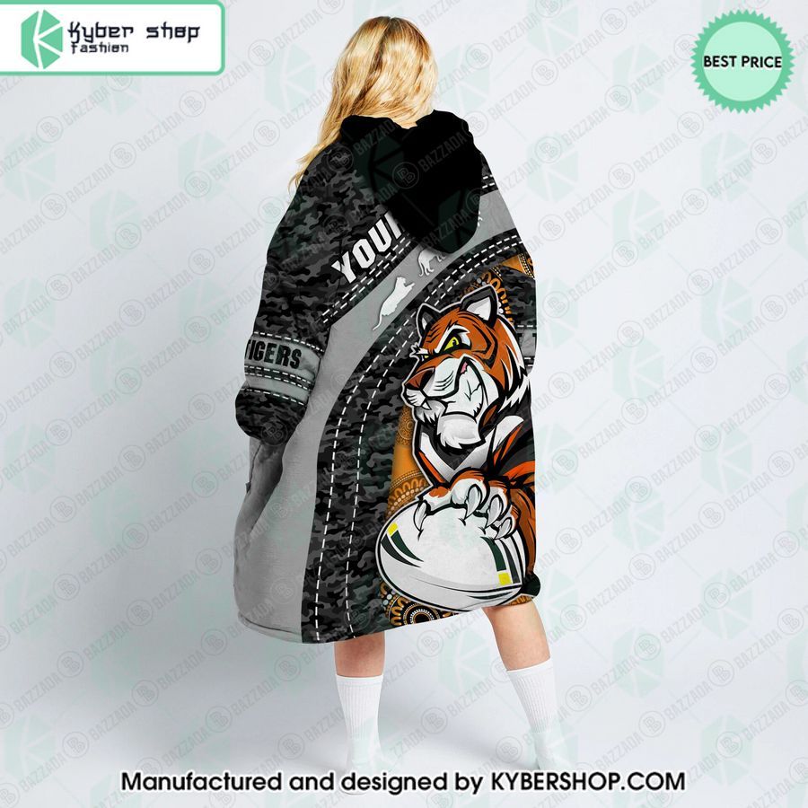 custom macot wests tigers blanket hoodie 3 947