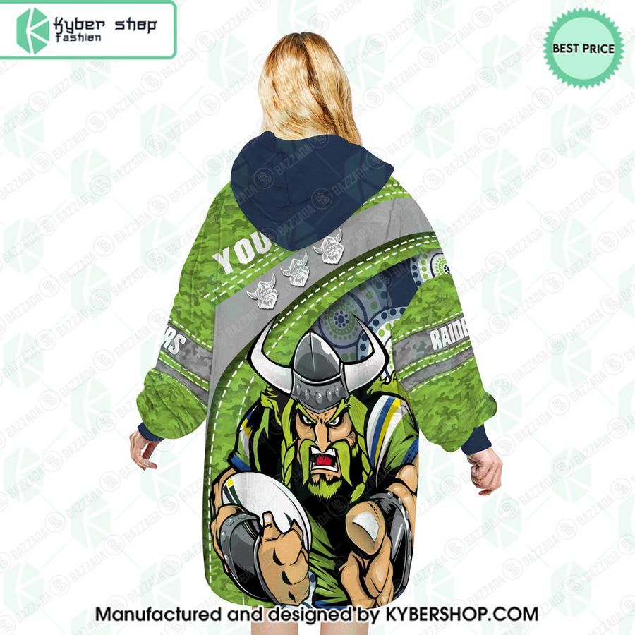 custom mascot canberra raiders blanket hoodie 2 713