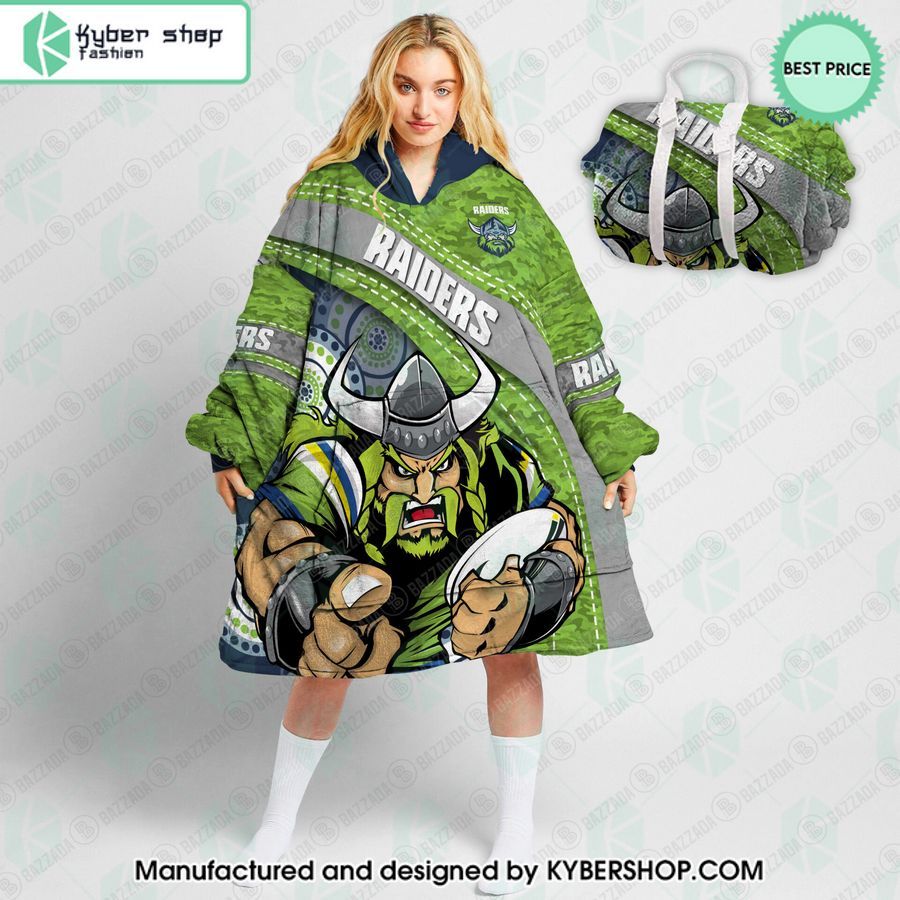 custom mascot canberra raiders blanket hoodie 4 43