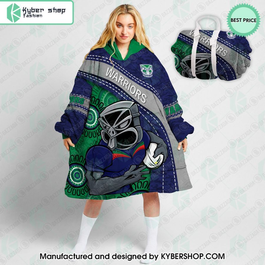 custom mascot new zealand warriors blanket hoodie 4 260
