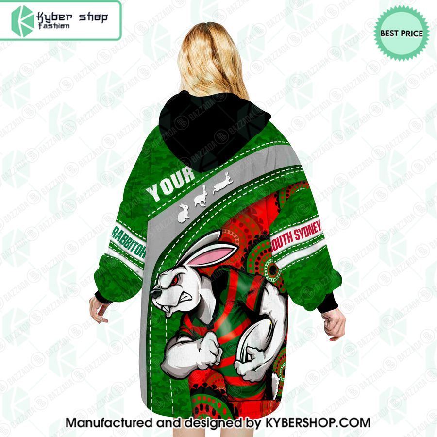 custom mascot south sydney rabbitohs blanket hoodie 2 201