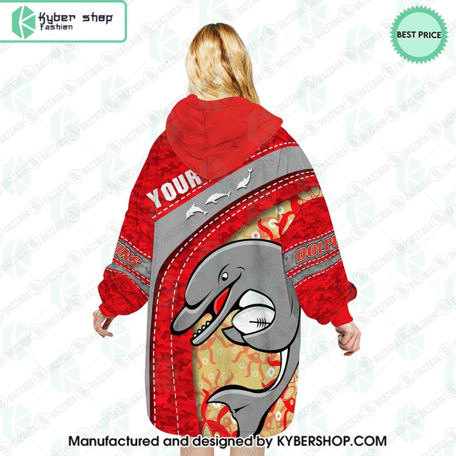 custom masoct dolphins blanket hoodie 2 998